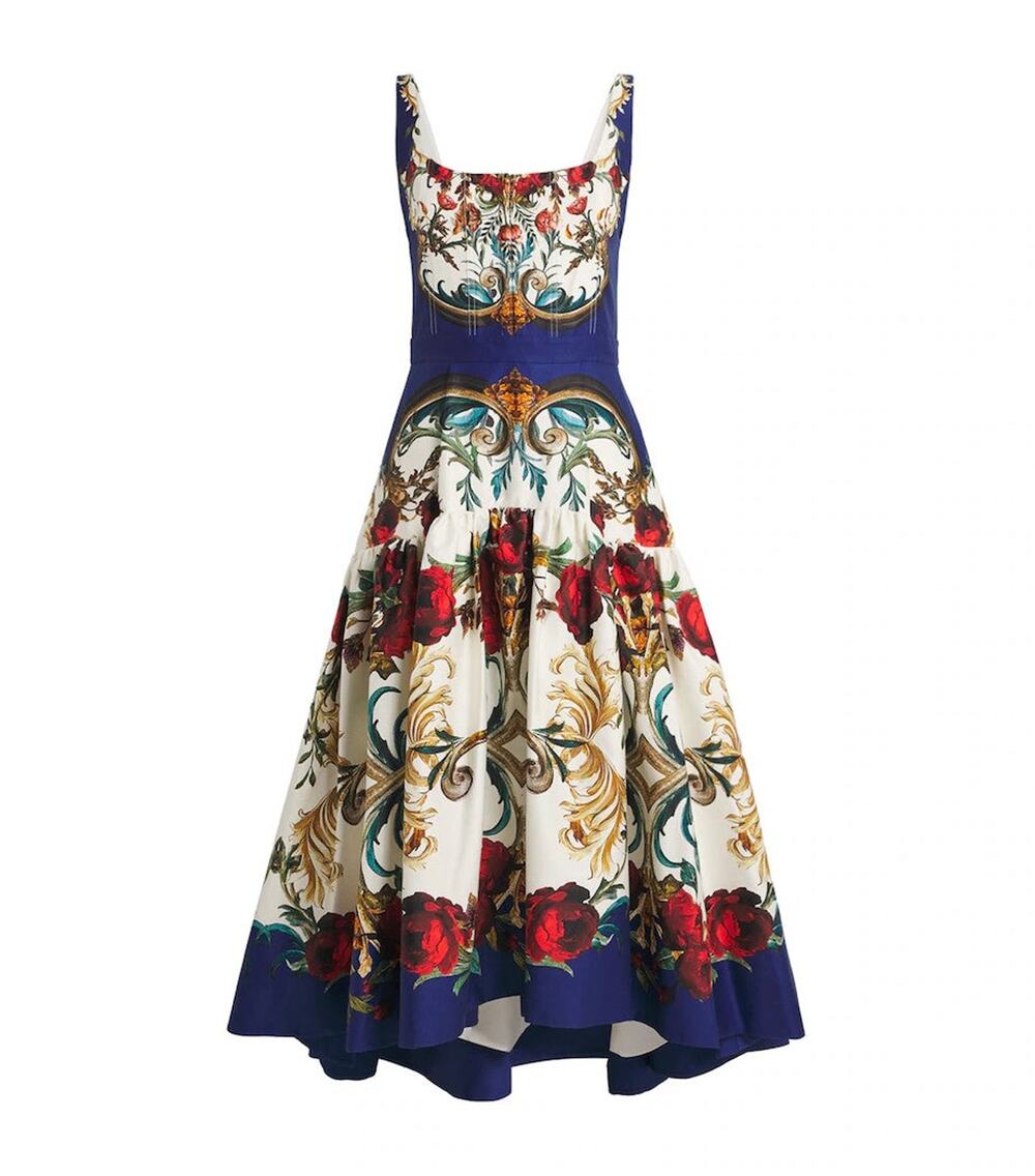 Alice + Olivia Diana Structured Sleeveless Midi Dress - XS
